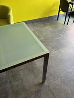 eettafel Torsby frosted glas 1,8m, Ophalen, 50 tot 100 cm, Zo goed als nieuw, Vijf personen of meer