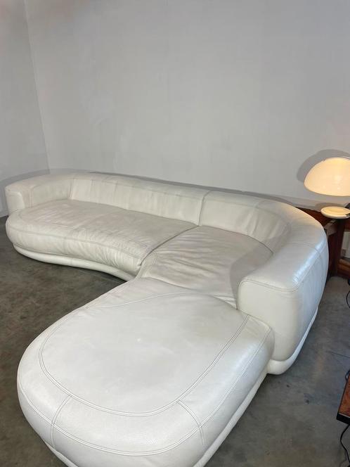 Siège en cuir vintage du milieu du siècle, Maison & Meubles, Canapés | Sofas & Chaises Longues, Utilisé, Enlèvement ou Envoi