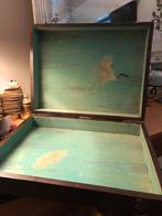 Ancienne boîte de jeu en bois Jacquet Backgammon vide