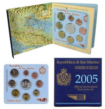 BU San Marino 2005 inclusief zilver 5€ munt beschikbaar voor biedingen