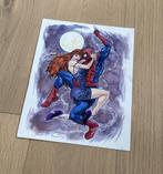 Spiderman - Mary-Jane Watson - originele tekening - aquarel, Boeken, Stripverhalen, Nieuw, Ophalen of Verzenden