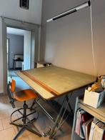 Architectenbureau + stoel, Doe-het-zelf en Bouw, Tekentafels, Ophalen, Gebruikt