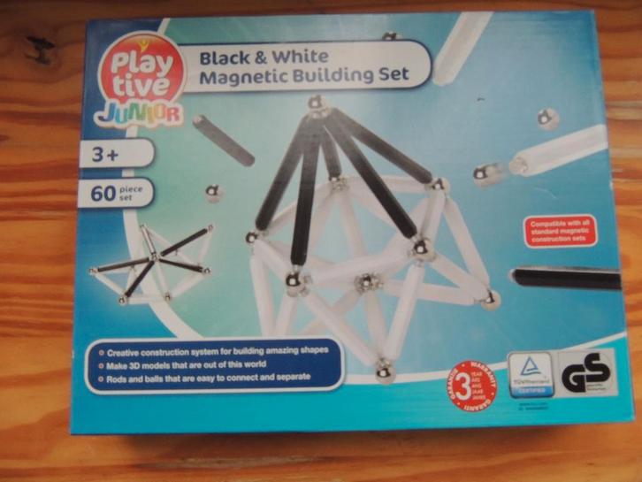 Set de construction magnétique Noir et Blanc, Kinderen en Baby's, Speelgoed | Educatief en Creatief, Bouwen, Ophalen