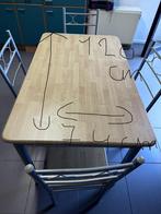 Eettafel met 4 stoelen, Huis en Inrichting, Ophalen, 100 tot 150 cm, 50 tot 100 cm, Zo goed als nieuw