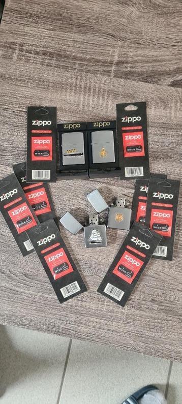 4 X vintage zippo's + nieuwe lonten beschikbaar voor biedingen