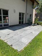 Terrastegels - blauwe steen, Tuin en Terras, Ophalen, Gebruikt, Terrastegels, Natuursteen