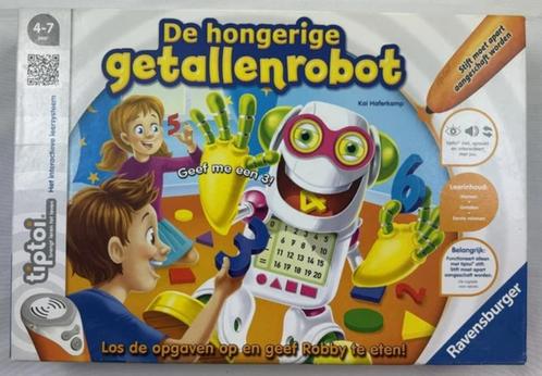 TipToi Ravensburger de hongerige getallenrobot spel compleet, Kinderen en Baby's, Speelgoed | Educatief en Creatief, Zo goed als nieuw