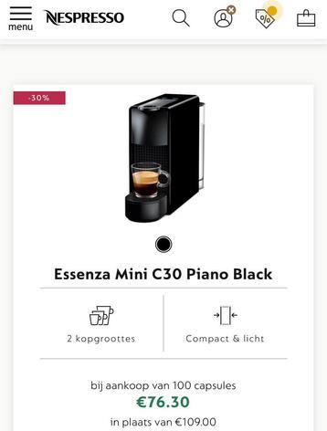 Nespresso essenza mini black beschikbaar voor biedingen