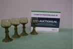Set van 4 Vintage Groene 'Roemer' Wijnglazen, Antiek en Kunst, Antiek | Servies compleet