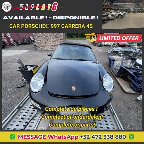 Porsche 997 C4 S Pièces ou Complète, Autos : Divers, Voitures accidentées, Boîte manuelle, Essence, Cabriolet, Noir, Enlèvement ou Envoi