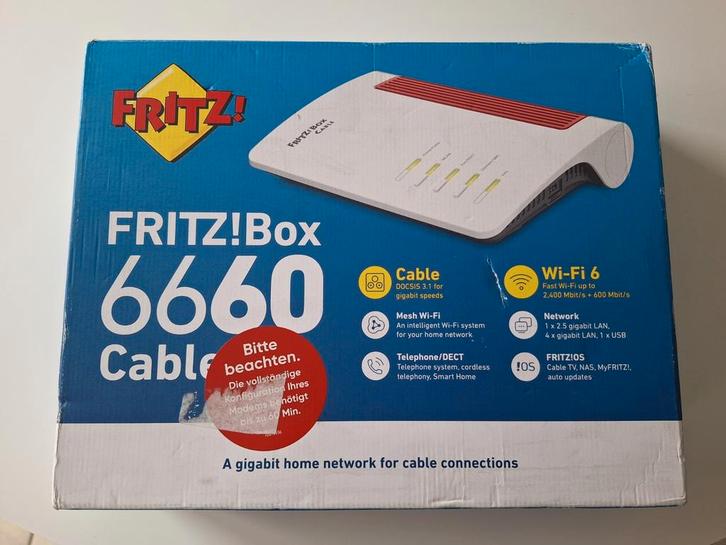 Fritzbox 6660 cable, Computers en Software, Routers en Modems, Zo goed als nieuw, Router, Ophalen of Verzenden
