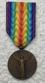 Medaille, Franse Overwinningsmed Victory 1914-1918, WOI, Ophalen of Verzenden, Landmacht, Lintje, Medaille of Wings