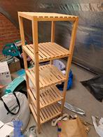 Houten rek vierkant 140cm hoog 37x37 breed, Ophalen, Zo goed als nieuw