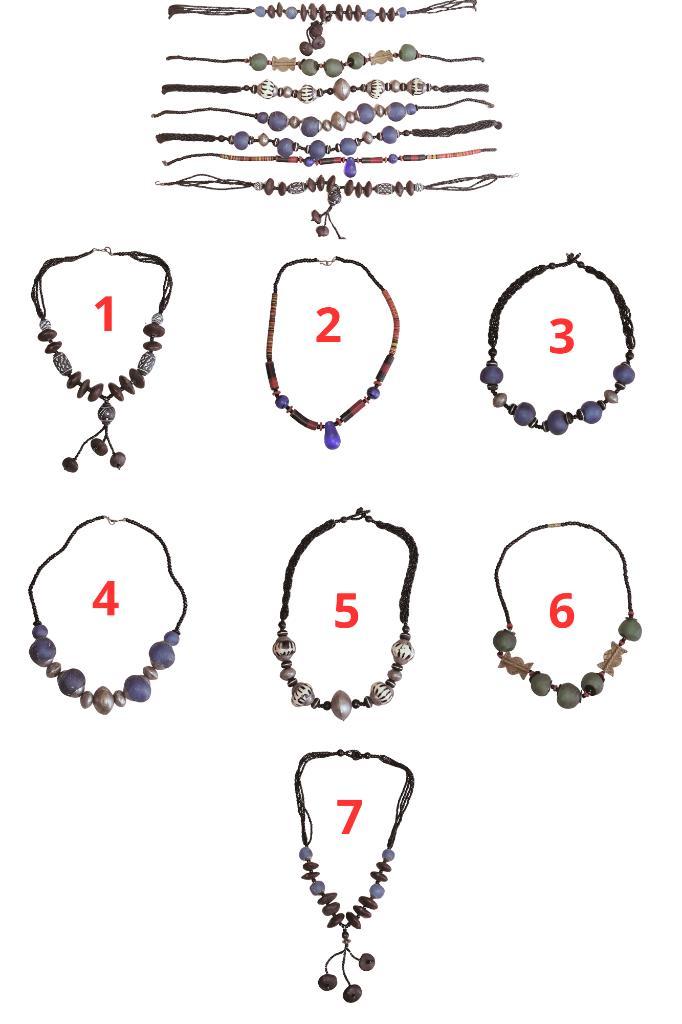 Handgemaakte ketting van Toeareg - Burkina Faso, Handtassen en Accessoires, Kettingen, Nieuw, Steen of Mineraal, Overige kleuren