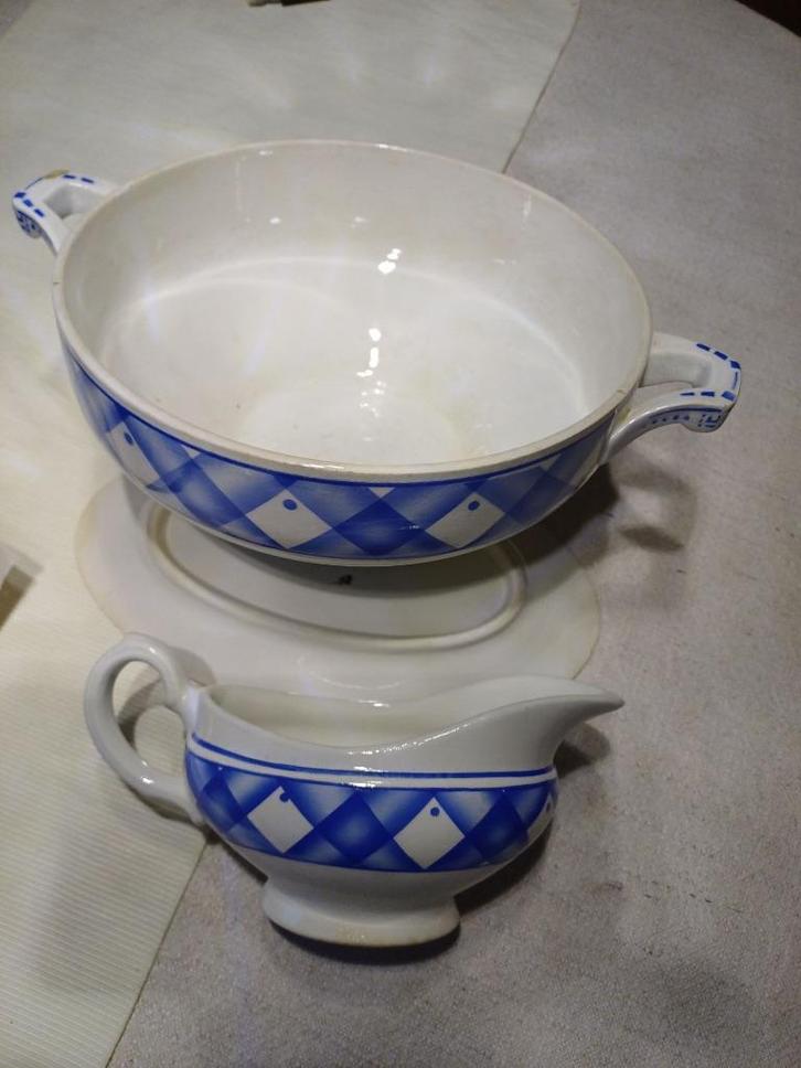 Légumier et saucier  en céramique art déco Boch Frères La Lo, Antiquités & Art, Antiquités | Céramique & Poterie, Enlèvement