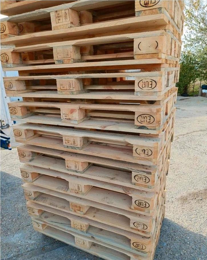 Klasse A paletten voor bedbodem, lounge,... 8€/stuk, Doe-het-zelf en Bouw, Hout en Planken, Zo goed als nieuw, Ophalen of Verzenden