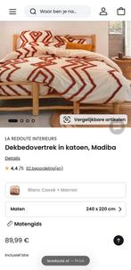 Dekbedovertrek + 2 slopen La Redoute NIEUW!, Ophalen of Verzenden, Wit, Dekbedovertrek