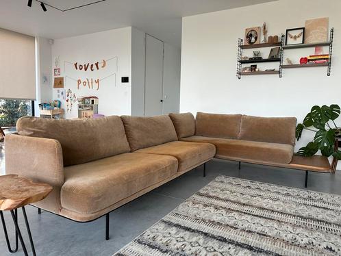 Hoekbank La Redoute Antoine fluweel, Huis en Inrichting, Zetels | Complete zithoeken, Gebruikt, Hout, Stof, Ophalen