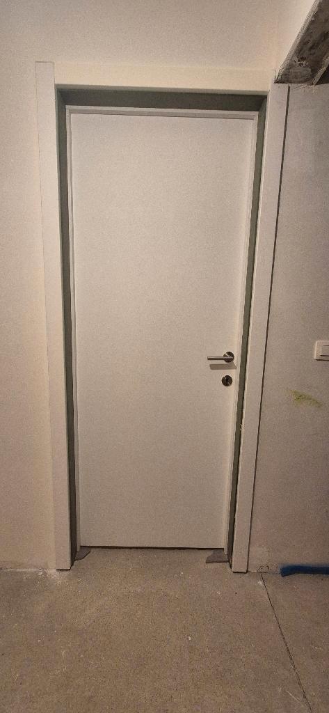 verfdeur tubespaan met deurkozijn, Bricolage & Construction, Fenêtres & Moustiquaires, Comme neuf, Porte intérieure, 200 à 215 cm
