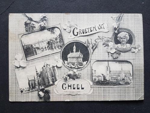 Geel Groeten uit Gheel, Verzamelen, Postkaarten | België, Gelopen, Antwerpen, Voor 1920, Ophalen of Verzenden
