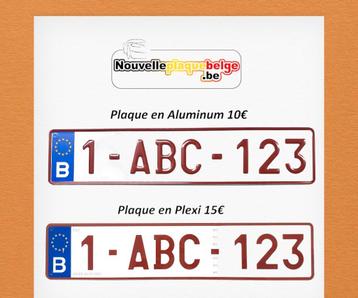 Plaque immatriculation ALU ou PLEXI