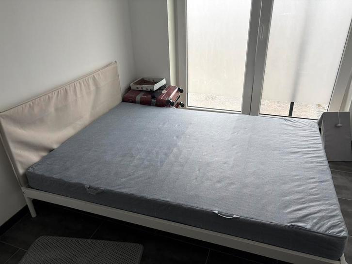 Bed te koop 140x200, Huis en Inrichting, Slaapkamer | Bedden, Nieuw, Twijfelaar, 140 cm, 200 cm, Hout, Wit, Ophalen