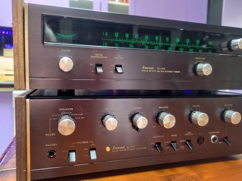 Sansui AU 505 en TU 505 (1972), Audio, Tv en Foto, Versterkers en Ontvangers, Gebruikt, Stereo, Minder dan 60 watt, Overige merken
