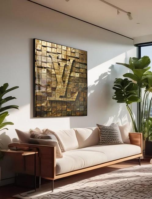 Uniek XXL Glasschilderij | Louis Vuitton Money - 6 sizes, Huis en Inrichting, Woonaccessoires | Schilderijen, Tekeningen en Foto's