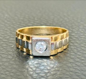 Rolex President ring 18 karaat goud/ natuurlijke VS diamant! beschikbaar voor biedingen