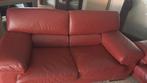 Ensemble de salon en cuir rouge – 450€ – À venir chercher su, Ophalen, Gebruikt, Leer