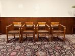 4x Klassieke Art Deco Stoelen Mokka, Ophalen of Verzenden