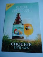 Br.d' Achouffe : affiche Chouffe Lite 4% A3 formaat, Enlèvement ou Envoi, Neuf, Panneau, Plaque ou Plaquette publicitaire, Duvel