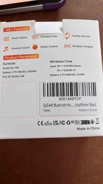 Digitale draadloze oortjes beschikbaar voor biedingen