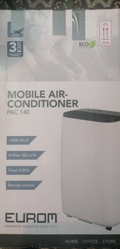 Mobile airco / EUROM PAC 140, Elektronische apparatuur, Airco's, Zo goed als nieuw, Mobiele airco, 100 m³ of groter, Koelen en Ontvochtigen