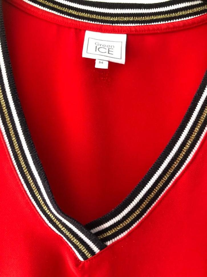 Green Ice jurk ZCAN, Kleding | Dames, Jurken, Zo goed als nieuw, Maat 38/40 (M), Rood, Boven de knie, Ophalen of Verzenden