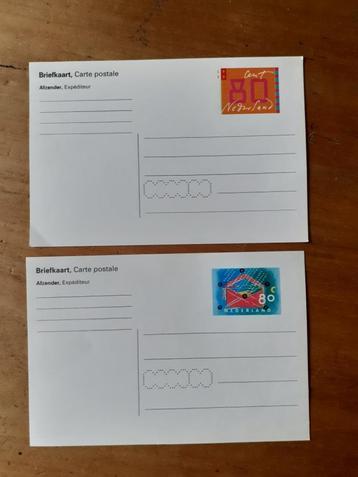 2 ongebruikte briefkaarten, Nederland beschikbaar voor biedingen