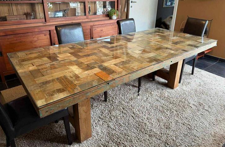 Table de salle à manger, Maison & Meubles, Tables | Tables à manger, Comme neuf, Teck, Enlèvement