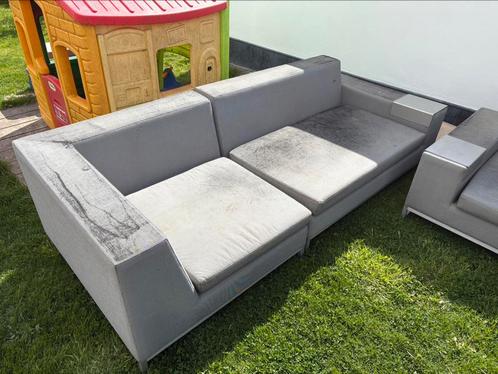 Gratis lounge in bruikbare staat, Tuin en Terras, Tuinsets en Loungesets, Gebruikt, Loungeset, Aluminium, 8 zitplaatsen, Bank