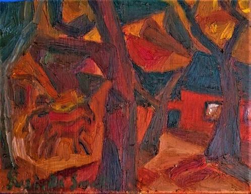 Gustave Franciscus De Smet  ''paardjes in het bos", Antiek en Kunst, Kunst | Schilderijen | Modern, Verzenden