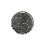 USA, 1 Quarter Dollar 2000 D, Virginia., Postzegels en Munten, Ophalen of Verzenden, Noord-Amerika, Losse munt