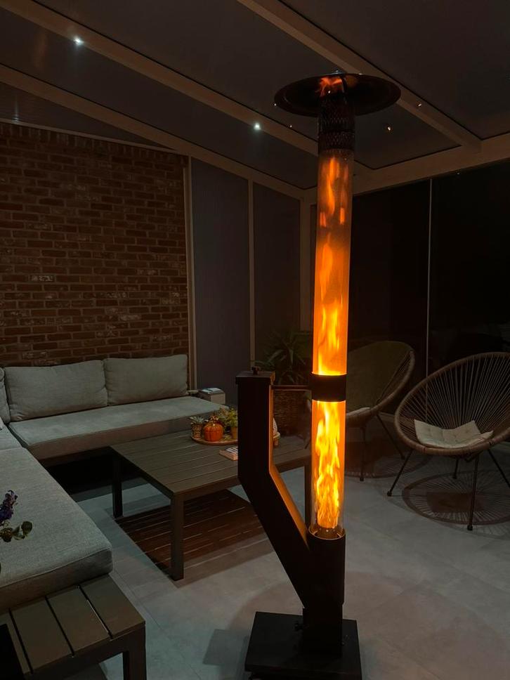Moderne pelletkachel–sfeervolle warmte veranda, terras, etc., Huis en Inrichting, Kachels, Nieuw, Vrijstaand, Pelletkachel, Overige brandstoffen