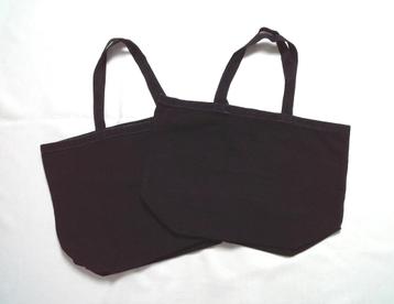 Lot de 2 sacs shopping solides tote bags violets en coton beschikbaar voor biedingen