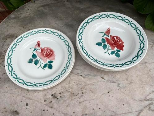 6 vintage borden Digoin Sarreguemines Zeima, Antiek en Kunst, Antiek | Servies los, Ophalen of Verzenden