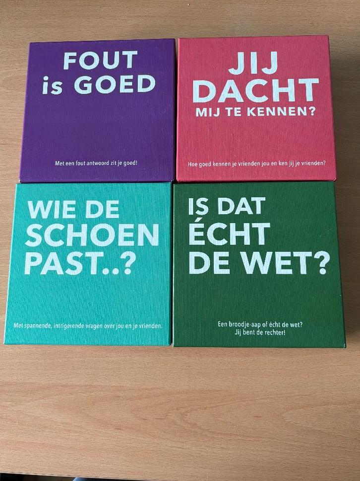 'Wist je dat' kaartspellen (4 stuks), Hobby en Vrije tijd, Gezelschapsspellen | Overige, Nieuw, Vijf spelers of meer, Ophalen of Verzenden