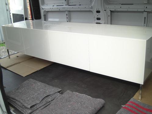 BLUM designdressoir met 4 laden en glazen wand en schokdempe, Huis en Inrichting, Kasten | Dressoirs, Nieuw, 200 cm of meer, 50 tot 75 cm