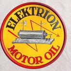 Metalen reclamebord Elektrion Motor Oil 1946, Ophalen of Verzenden, Zo goed als nieuw, Reclamebord