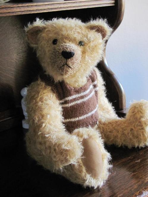 Handgemaakte teddybeer Nelson 45 cm, Collections, Ours & Peluches, Neuf, Ours en tissus, Autres marques, Enlèvement ou Envoi