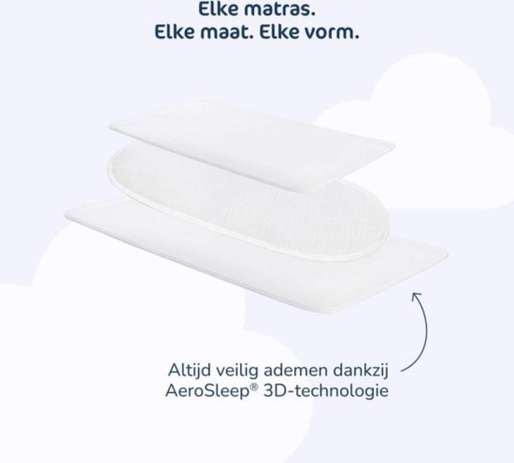 Matrasbeschermer met Aerosleep voor wiegje of bedje, Kinderen en Baby's, Babywiegjes en Ledikanten, Zo goed als nieuw, Wieg, Ophalen