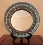 Vintage spiegel van geglazuurde terracotta in Vallauris-stij, Huis en Inrichting, Woonaccessoires | Spiegels, Minder dan 50 cm