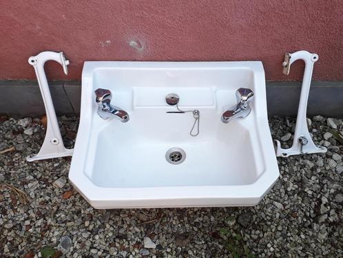 lavabo vintage porcelaine Sphinx année 50, Doe-het-zelf en Bouw, Sanitair, Zo goed als nieuw, Wastafel, Ophalen